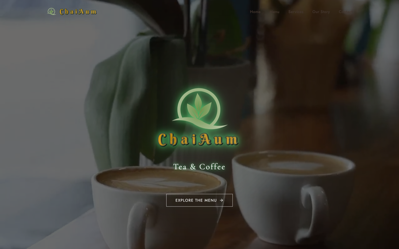 ChaiAum website homepage