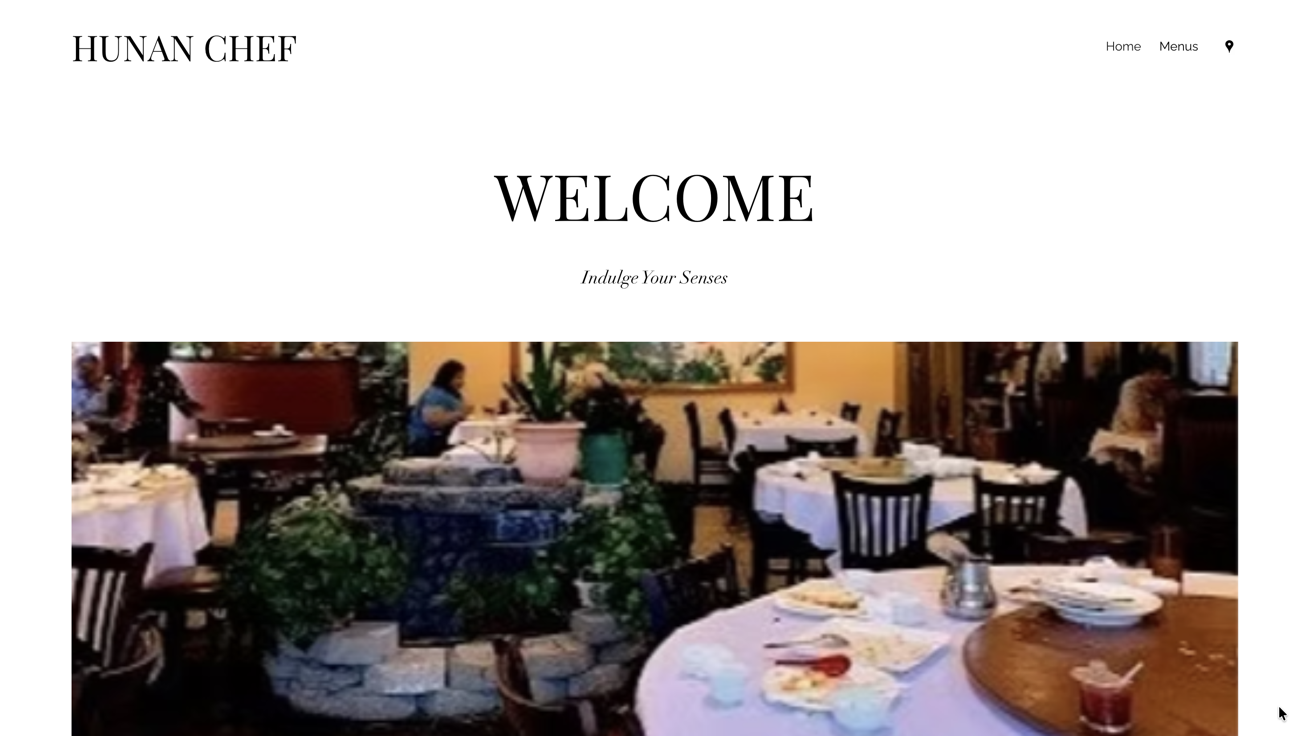 Hunan Chef website homepage